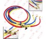 3 Refriger AC Shut Valve Charging Hoses 60" HVAC 1/4" Refrigerant R410a R134a